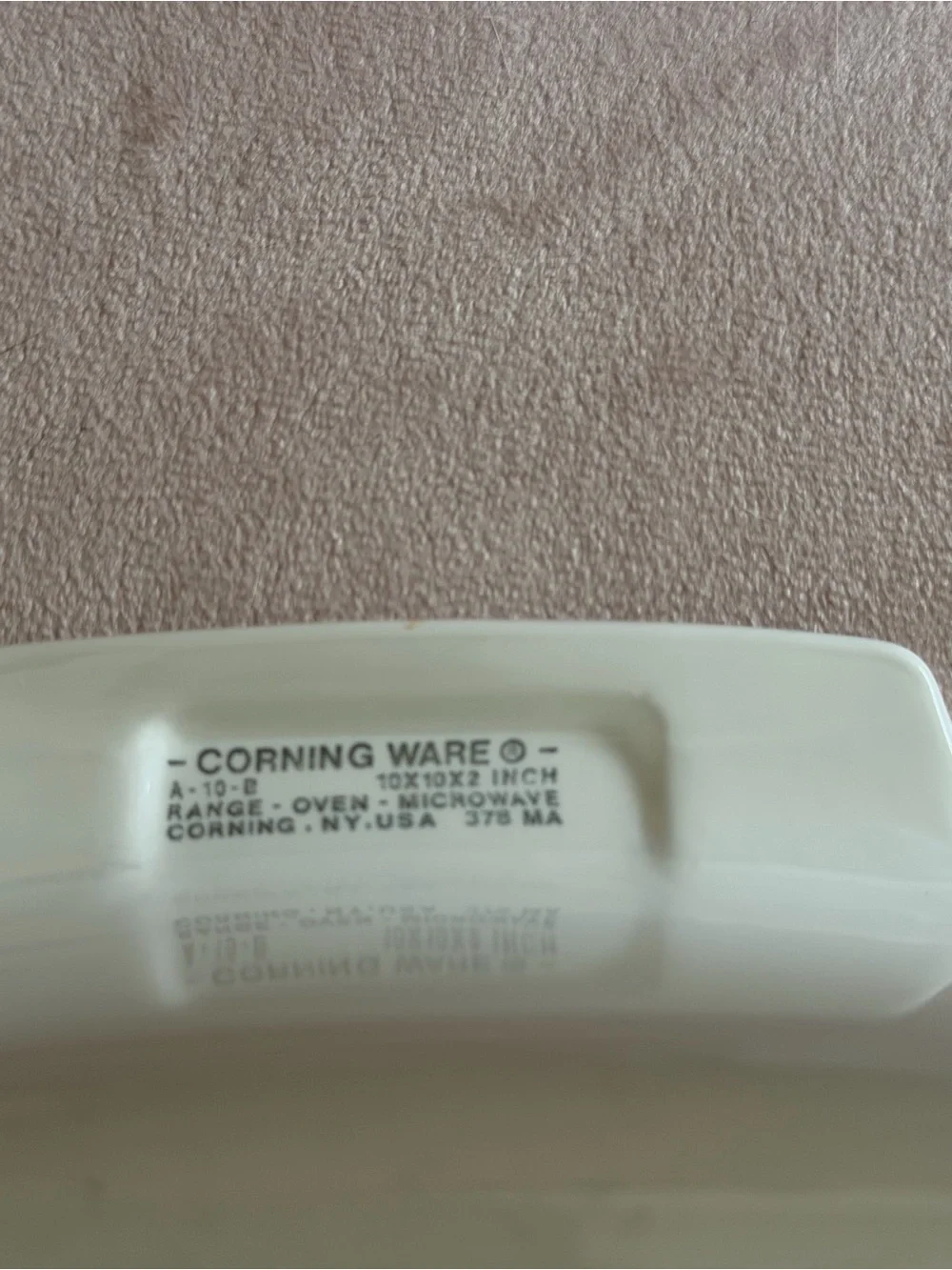 Corningware White Rectangular Baking Dish with Fruit & Herb Border